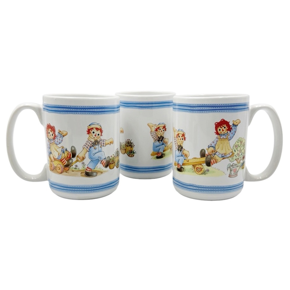 Vintage Raggedy Ann & Andy | Coffee Tea Mug Set of 3